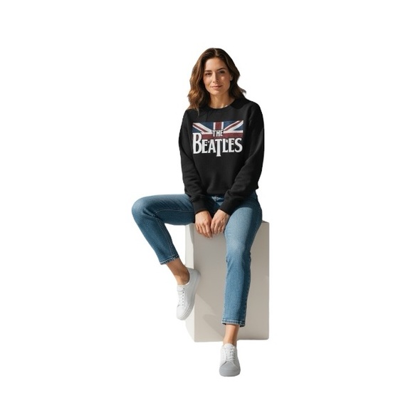 Beatles Long Sleeves Crop Sweatshirt - Picture 12 of 14